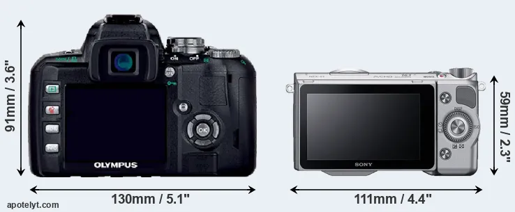 Comparison E-400 or NEX-5T rear