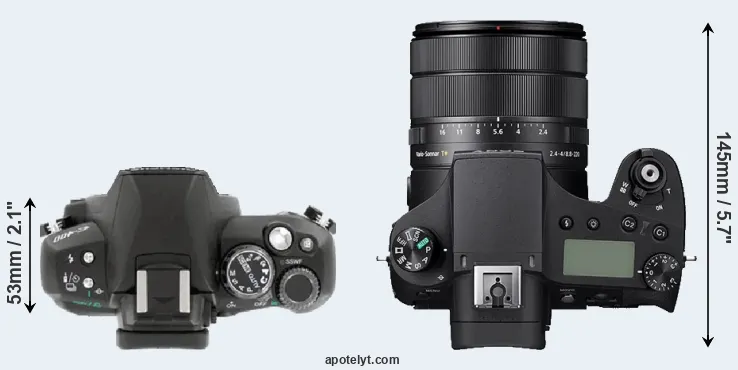 Compare E-400 versus RX10 IV top