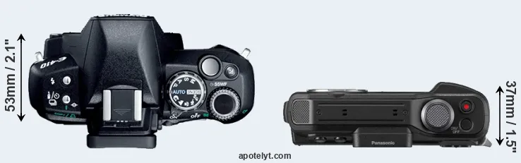 Compare E-410 versus FT7 top