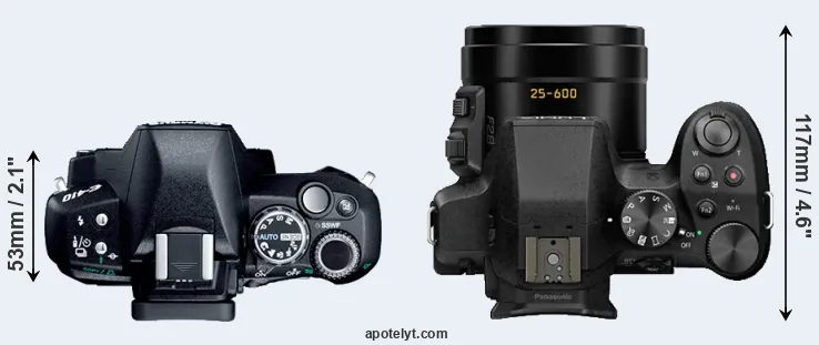 Compare E-410 versus FZ330 top