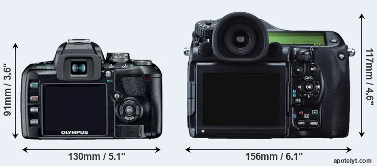 Comparison E-410 or 645Z rear