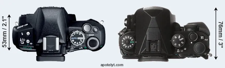 Compare E-410 versus KP top