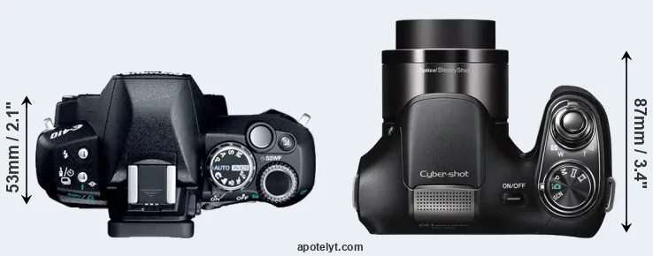 Compare E-410 versus H200 top