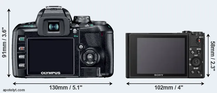 Comparison E-410 or WX800 rear