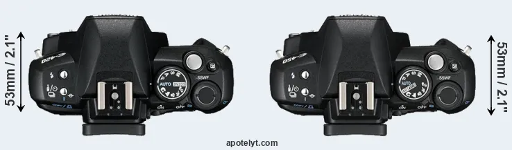 Compare E-420 versus E-450 top