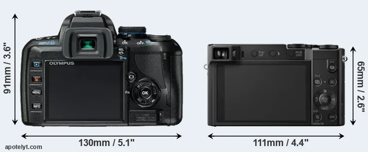 Comparison E-420 or TZ100 rear