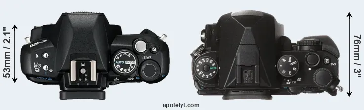 Compare E-420 versus KP top