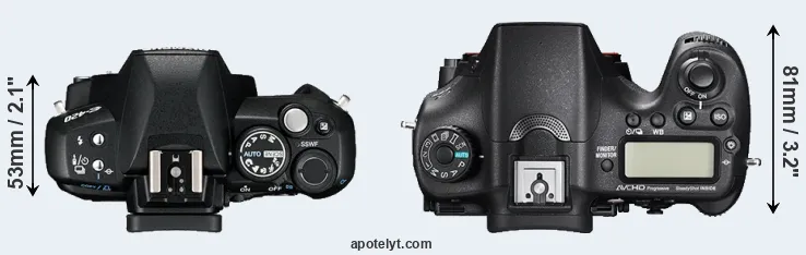 Compare E-420 versus A77 II top