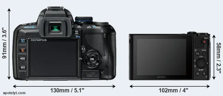 Comparison E-420 or HX90V rear