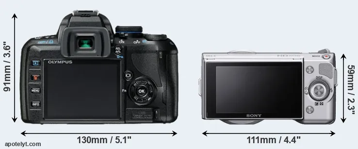 Comparison E-420 or NEX-5 rear