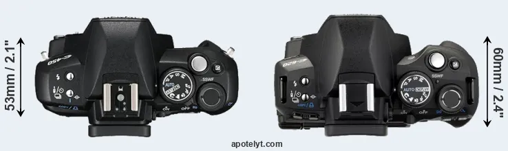 Compare E-450 versus E-620 top
