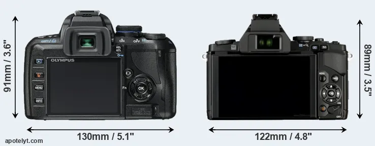 Comparison E-450 or E-M5 rear