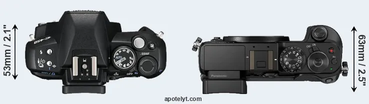 Compare E-450 versus GX8 top