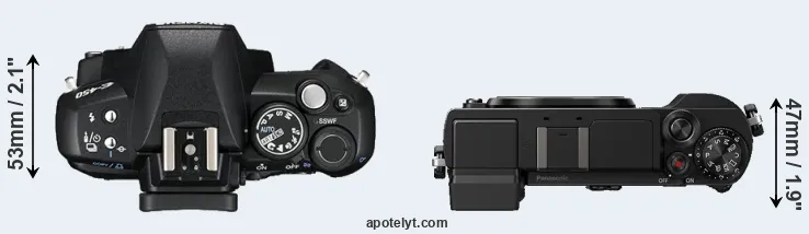 Compare E-450 versus GX9 top