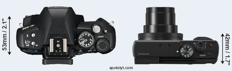 Compare E-450 versus ZS80 top