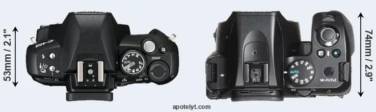 Compare E-450 versus K-70 top