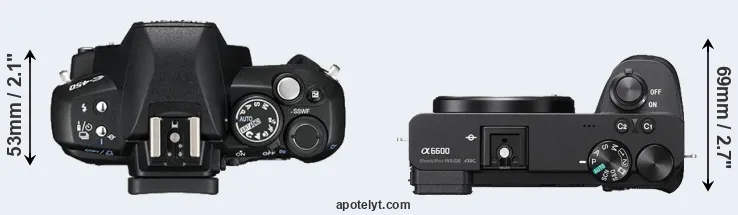 Compare E-450 versus A6600 top