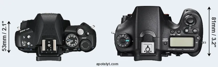 Compare E-450 versus A77 II top