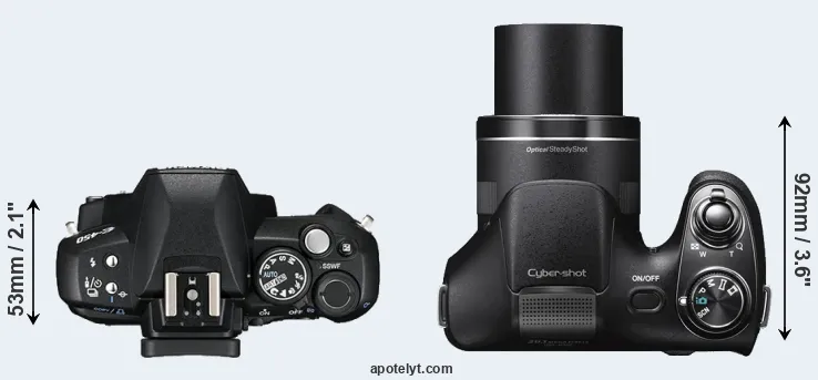 Compare E-450 versus H300 top