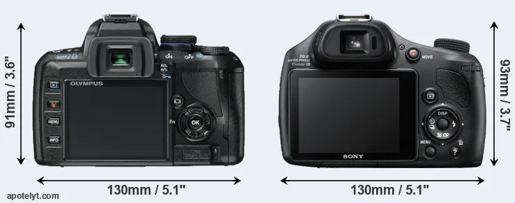 Comparison E-450 or HX400V rear