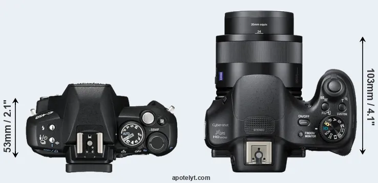 Compare E-450 versus HX400V top