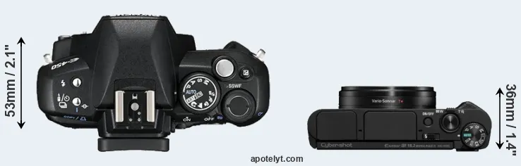 Compare E-450 versus HX95 top