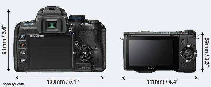 Comparison E-450 or NEX-5R rear