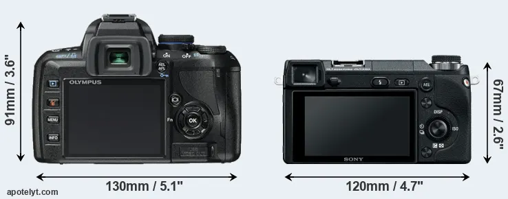Comparison E-450 or NEX-6 rear