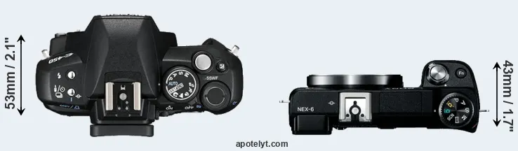 Compare E-450 versus NEX-6 top