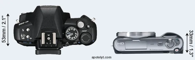 Compare E-450 versus NEX-C3 top