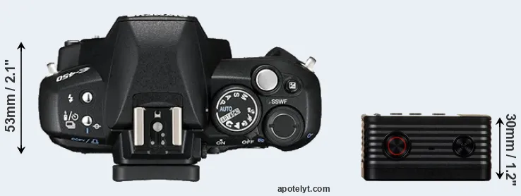 Compare E-450 versus RX0 top