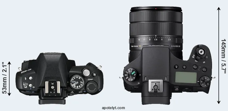 Compare E-450 versus RX10 IV top
