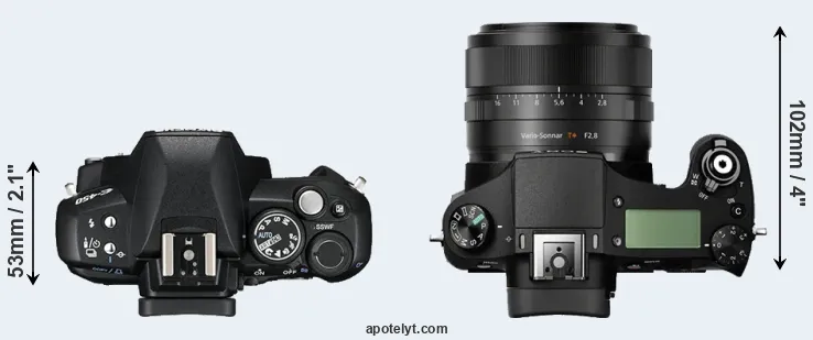 Compare E-450 versus RX10 top