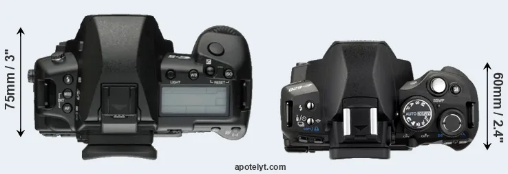 Compare E-5 versus E-620 top