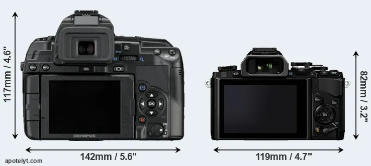 Comparison E-5 or E-M10 rear