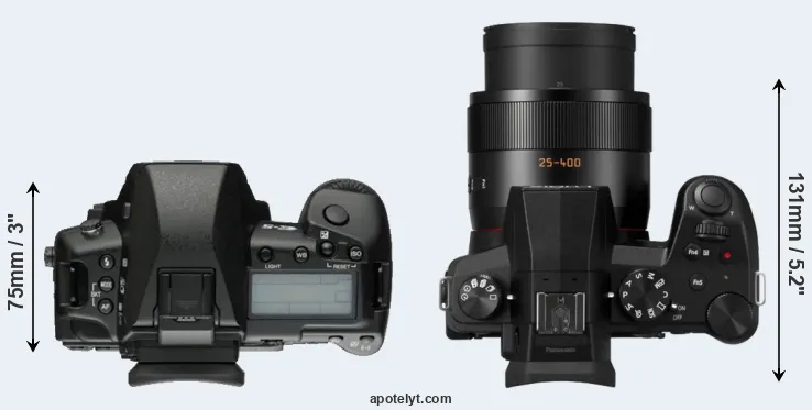 Compare E-5 versus FZ1000 II top