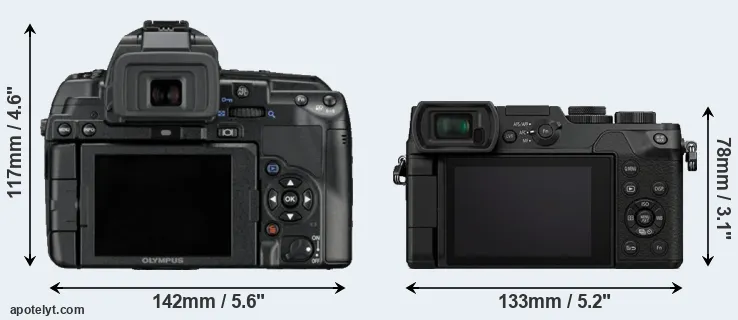 Comparison E-5 or GX8 rear