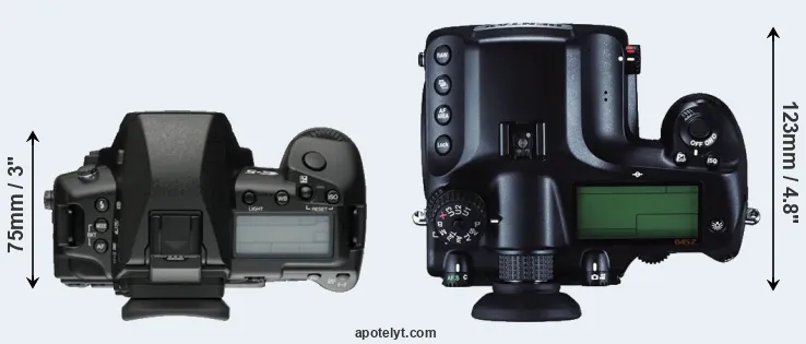 Compare E-5 versus 645Z top