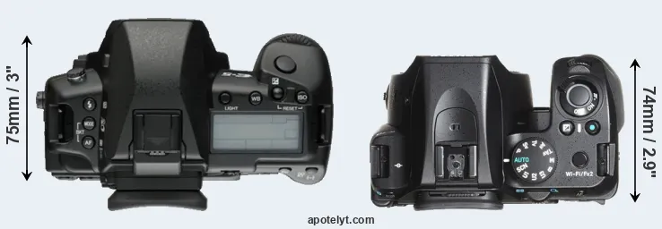 Compare E-5 versus K-70 top