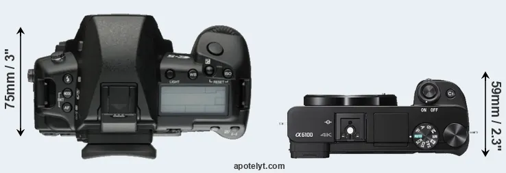 Compare E-5 versus A6100 top