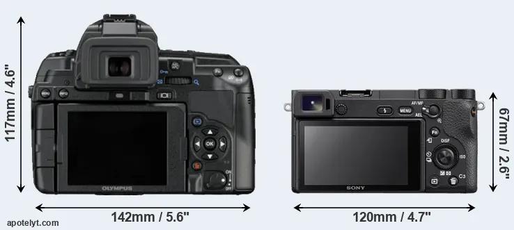 Comparison E-5 or A6500 rear