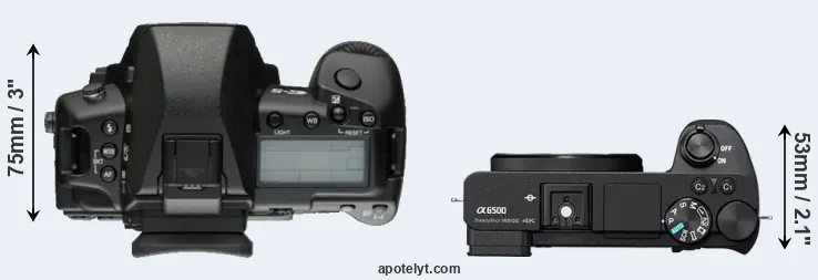 Compare E-5 versus A6500 top