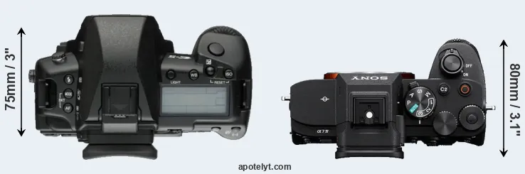 Compare E-5 versus A7 IV top