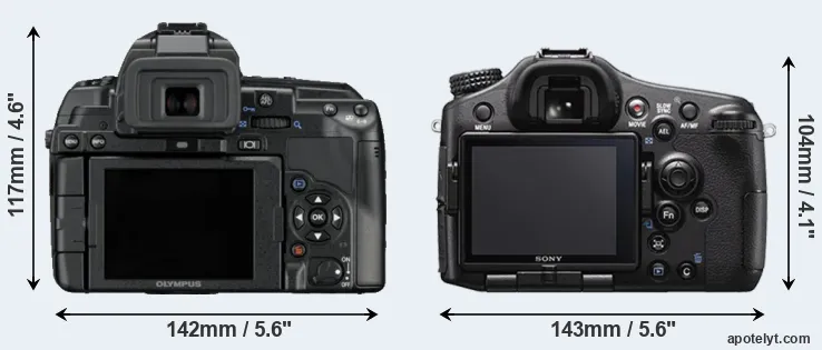 Comparison E-5 or A77 II rear