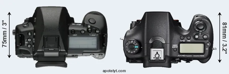 Compare E-5 versus A77 II top