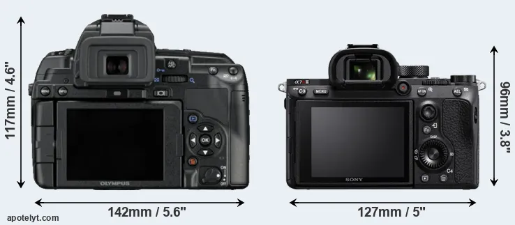 Comparison E-5 or A7R III rear