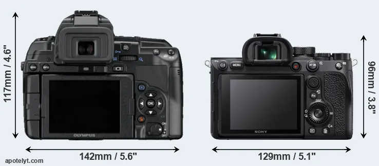 Comparison E-5 or A7R IV rear