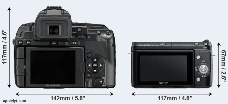 Comparison E-5 or NEX-F3 rear