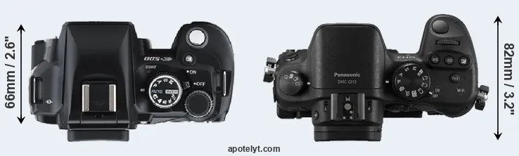 Compare E-500 versus GH3 top