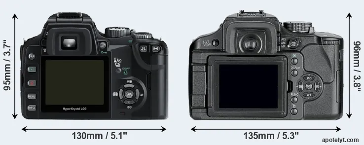 Comparison E-500 or L10 rear